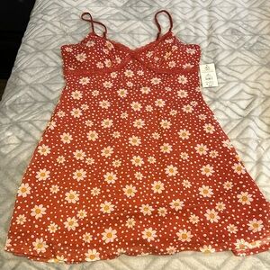 Pink Flower and Polkadot Dress